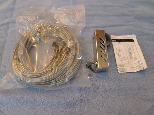 SE-KURE CABLE COAT LOCK W/ T-BAR - SK-333 - W/ KEYS &amp; 25 CABLES - EACH 8&#039;