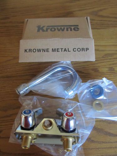 KROWNE METAL 10-400L 3.5&#034; GOOSENECK WALL MOUNT FAUCET W/ 4&#034; CENTER LOW LEAD NSF