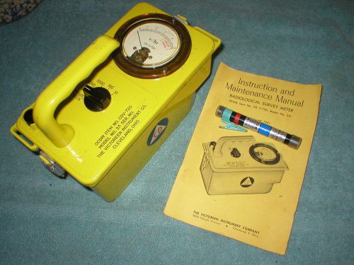 Victoreen Radiation Detector CDV-720 Geiger Counter Model 3-A With Dosimeter