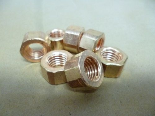 5/8-11 COPPER HEX NUTS 7pcs  , 0.550&#034; TALL