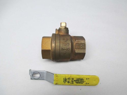 NEW JOMAR T-100N-E GAS SHUT OFF 150 BRONZE 1-1/2IN NPT BALL VALVE D353376