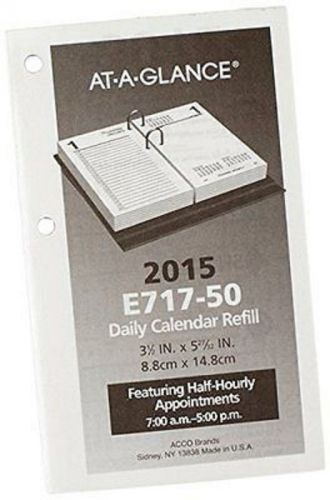 At-A-Glance 2015 Daily Calendar Refill 3 1/2&#034; x 5 27/32&#034; #E717-50