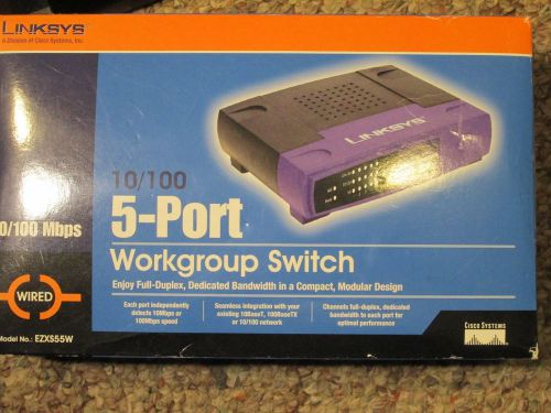 linksys 5 port workgroup switch ezxs55w