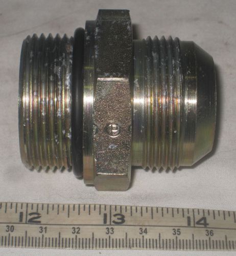 Parker 24-F5OX-S Hydraulic Fitting -24 (1-1/2&#034;) AN/JIC 37° x -24 SAE/ORB 1-1/2&#034;