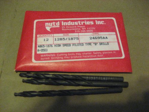 NY TWIST .1875X.1285 HS PILOT DRILL 36PCS (AA9883-36)