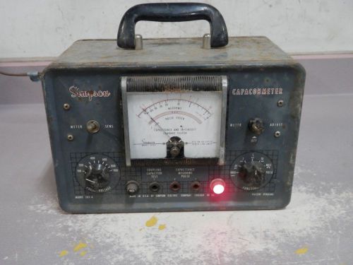 VINTAGE SIMPSON CAPACOHMETER MODEL 383A TESTER METER