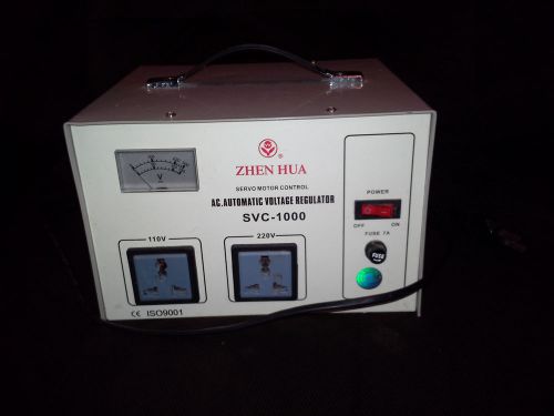 Zhen hua svc-1000 alternating current automatic 110 to 220 voltage regulator for sale