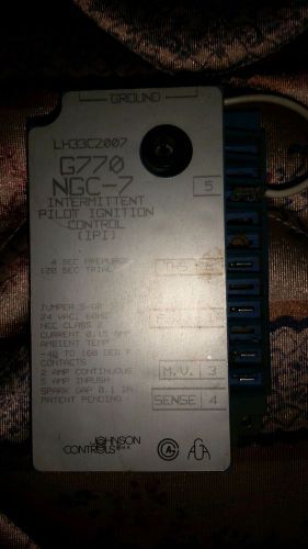 Johnson controls  LH33CZ007 G770NGC-7 INTERMITTENT PILOT IGNITION CONTROL