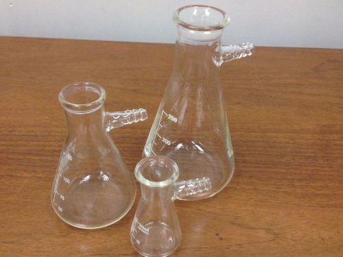 Kimax - Cat. #27060 - Filter Filtering Flasks, Lot of (3) - different sizes