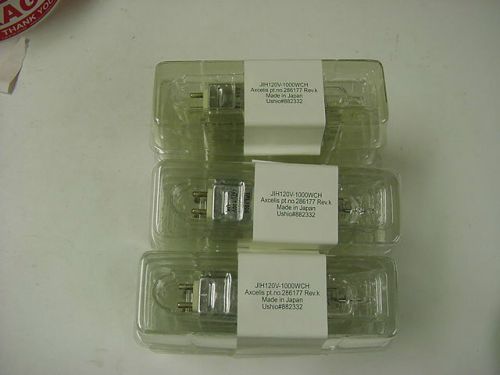 USHIO JIH120V-1000WCH, HALOGEN LIGHT BULB, LOT OF 15, NEW OLD STOCK