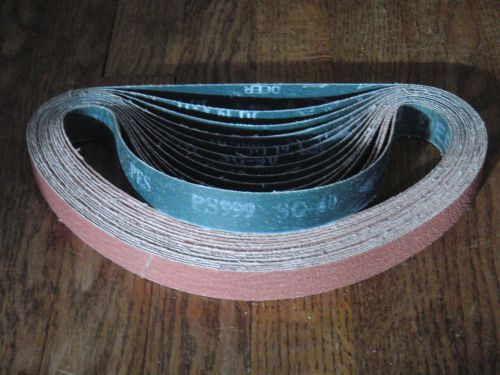 (5) 1&#034; x 30&#034; Ceramic Sanding Belts- PS999 P40 grit