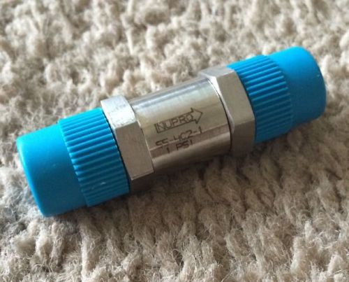 (1) swagelok ss-4c2-1 1psi poppet check valve fixed pressure 1/4&#034; tube fitting for sale