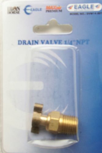 Eagle Compressor 1/4&#034; NPT Male Air Compressor moisture tank drain brass wingnut