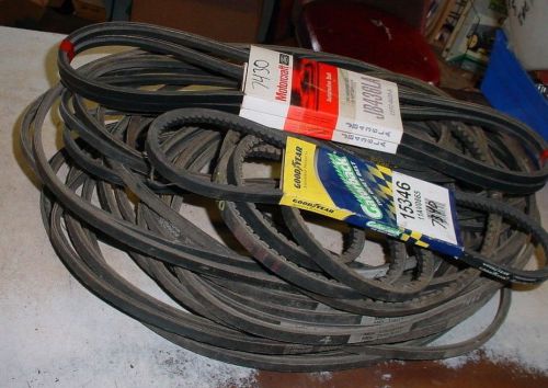 Lot of 28 v belt for pulley on car truck tractor fan machine lawn mower parts for sale