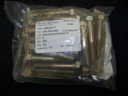 Spec Tech USA Hex Head Bolts Military Grade 8 1/2&#034; X 4&#034; 40 ea. MS90728-171