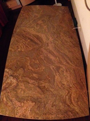 Granite boat shaped dining/conference table top for sale