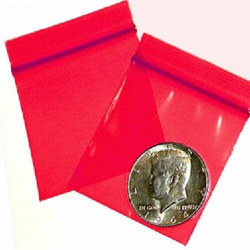 200 mini ziplock bags Red 2 x 2 in.  Apple reclosable baggies 2020