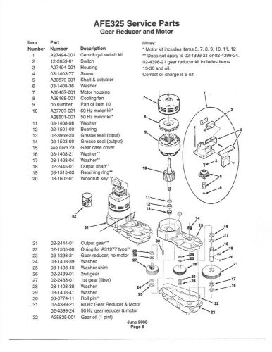 Scotsman A37707-021 MOTOR KIT 1/10 HP and GEARBOX