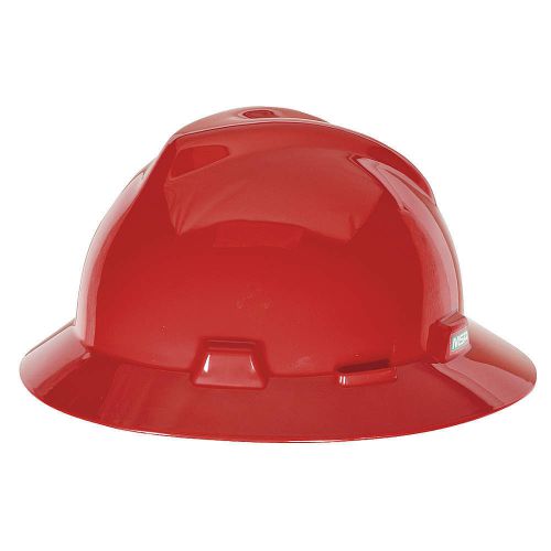 Hard Hat, FullBrim, Slotted, PinLk, Red 454736