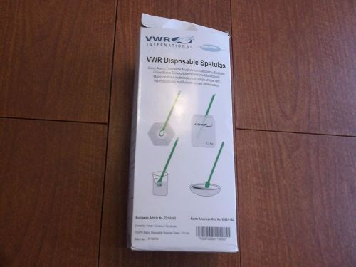 VWR 80081-192 Disposable Green Macro Spatulas      QTY 150