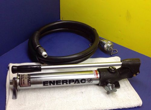 Enerpac p14 small hand pump 10,000 psi 20 cubic inch reservoir 5&#039; hose ch604 for sale