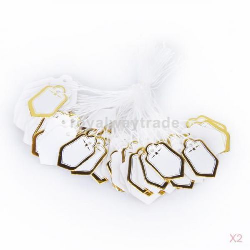 1000x Label Tie String Jewelry Watch Display Merchandise Supermarket Price Tags