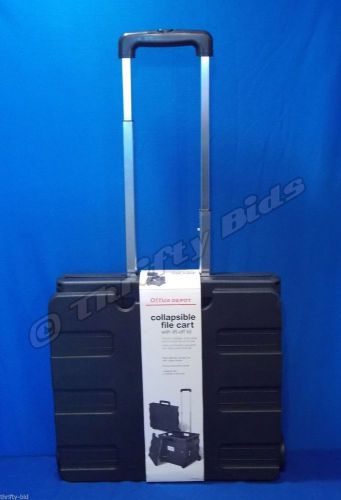 Office depot collapsible file cart 987-304 black new other for sale