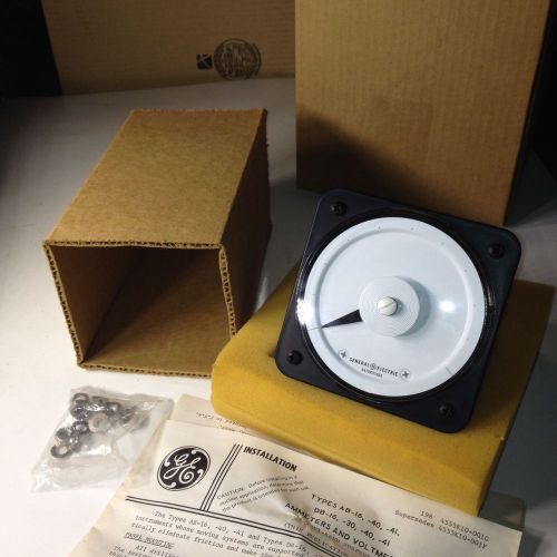 General Electric GE DC AMMETER   Type DB40  CAT.50-103111FAZZ2 RTG 0-1MA, NSIB