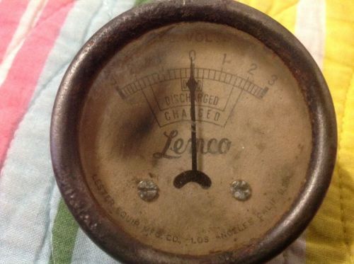 Lester equip. mfg. co. 3 volt  d.c. panel meter. lemco. antique? super rare.. for sale