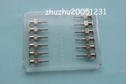 1/4&#034; 12pcs  15g  blunt stainless steel dispensing syringe needle tips for sale