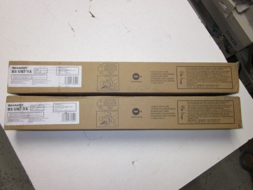 New Genuine Sharp MX-51NT-YA (2pk) Yellow Toner MX-4110N, MX-4111N, MX-5110N