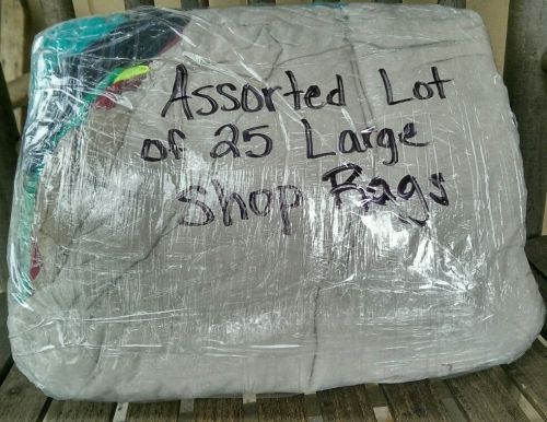 Lot of 25 large shop rags