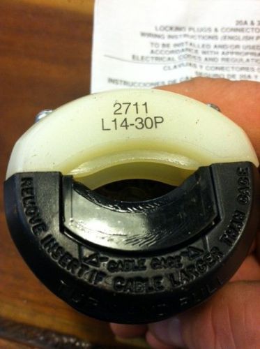 Leviton 2711 twist lock plug nema l14-30 30a 125/250v male connector new for sale