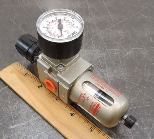 SMC AW20-N02H-CZ AIR FILTER REGULATOR COMBO PNEUMATIC 1/4&#034; NPT