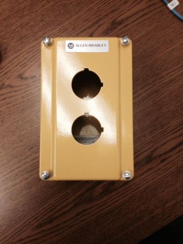 800t-2tzy Die Cast Enclosure 2 holes, Yellow, Allen Bradley