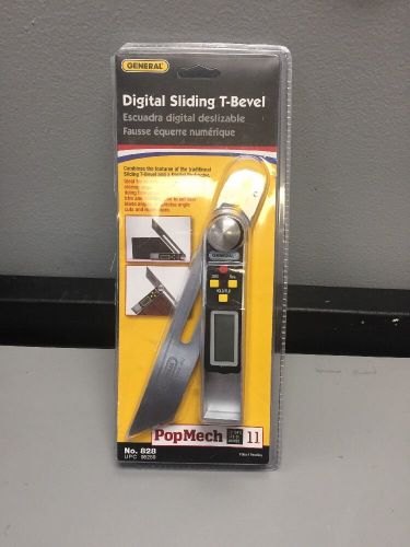 Digital Sliding T-Bevel/Protractor 0°-360° Range Gauge General Tools 828