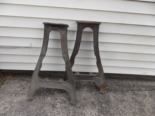 Delta Rockwell Milwaukee  lathe VINTAGE LEGS CAST IRON INDUSTRIAL GOOD TABS