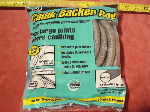 (1798.) Caulksav&#039;r Poly Foam Backer Rod - 1/2&#034; x 20&#039;