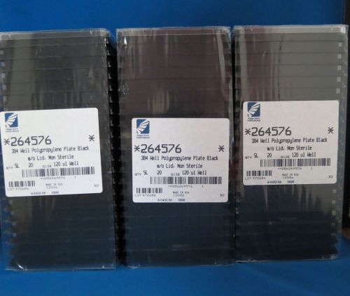 Nunc 384 well microplates black pp 120ul # 264576 qty 58 for sale