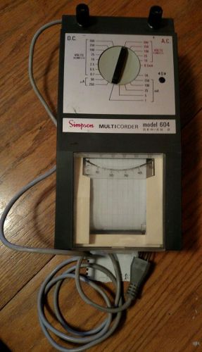 Simpson Multicorder Voltmeter Model 604, Series 2 Plotter with Case-
							
							show original title