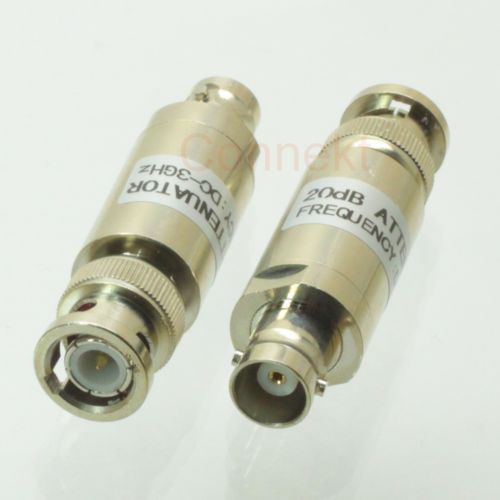 1pce BNC 2W male to female RF Coaxial Attenuator DC - 3.0GHz 3dB 50ohm