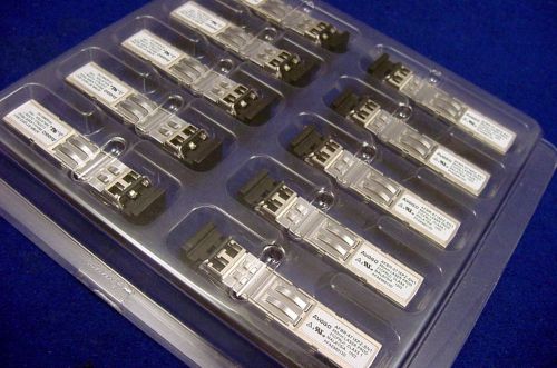 LOT OF 10 NEW IN PACKAGE AVAGO PLUGABLE SFP 1300NM LC OPTICAL TRANSCEIVERS W/DMI