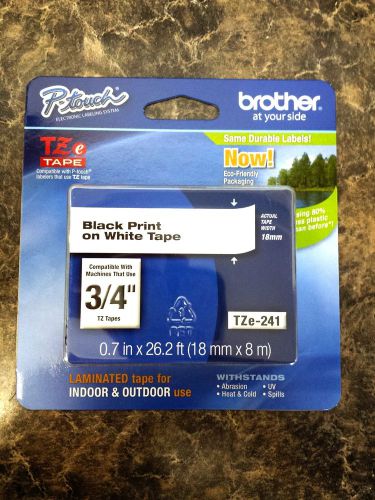 GENUINE Brother P-Touch TZe-241 Tape Fits PT-1400 PT-2600 PT-2700 PT-9400