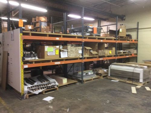 Used Pallet Racking, 72 10&#039; X 44&#034; Uprights &amp; 216 92&#034; Beams &amp; Wood Deck