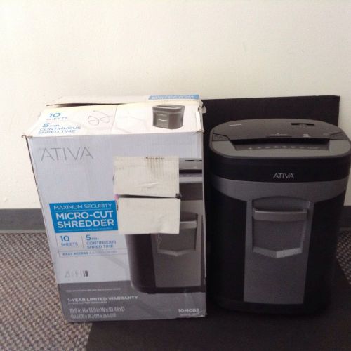 Ativa 10 Sheet Maximum Security Micro-Cut Shredder 10MC02