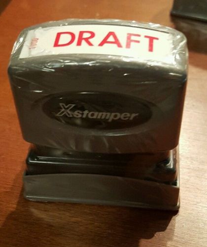 DRAFT X Stamper Self Inking Red New #1068