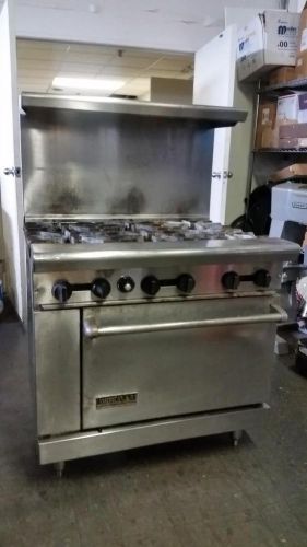 American Range 36&#034; 6 Burner Range Oven Nat.Gas AR-6