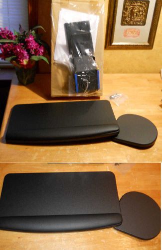 Nib* hon keyboard tray with palm rest and mouse tray hdlkpp 20&#034; x 11&#034; black for sale