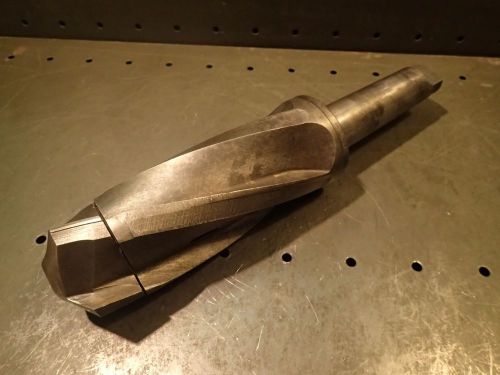 3-3/32&#034; Removable Tip 4-Flute HS Drill Bit Morse Taper #5 Shank MT5 5MT