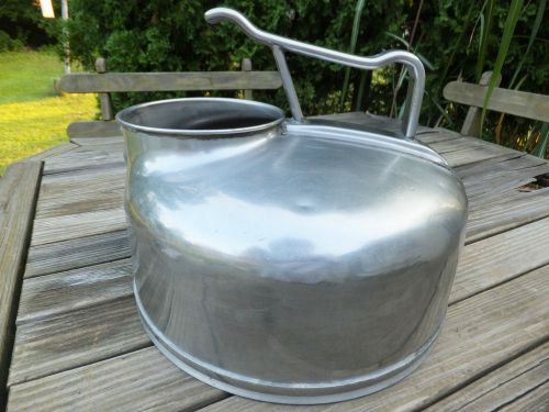 VINTAGE Dairy Farmers Stainless Steel 5 Gal Milker Base Pail Can w Handle